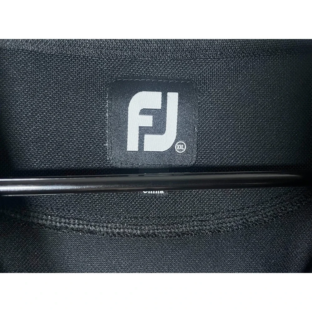 FJ Footjoy Golf Men's Long Sleeve Polo Shirt Black Size XXL 2XL - Picture 5 of 5